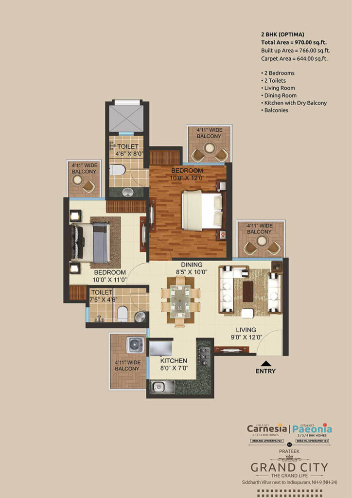 carnesia floor plan 2bhk 970sqft