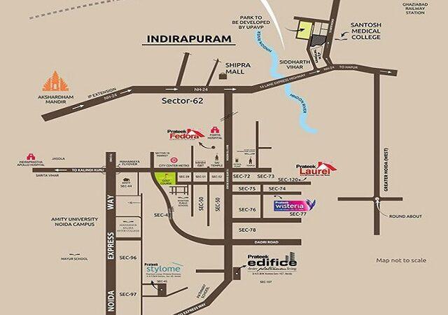 Prateek Grand City Carnesia Siddharth Vihar Ghaziabad - Location Map